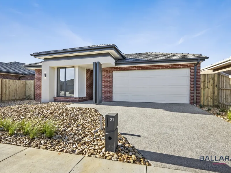 Brand New Home, Four Bedrooms, Two Bathrooms, Two Living, Double Garage and Landscaped Gardens