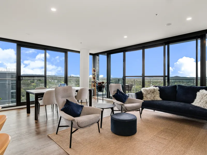 Large 16th floor, 3 bedroom penthouse in Woden's iconic residence with sweeping views across Yarra Glen… welcome home.