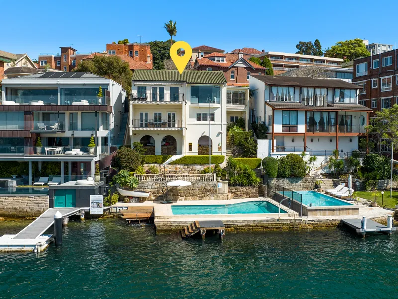 Sydney harbour deep waterfront home with spectacular views