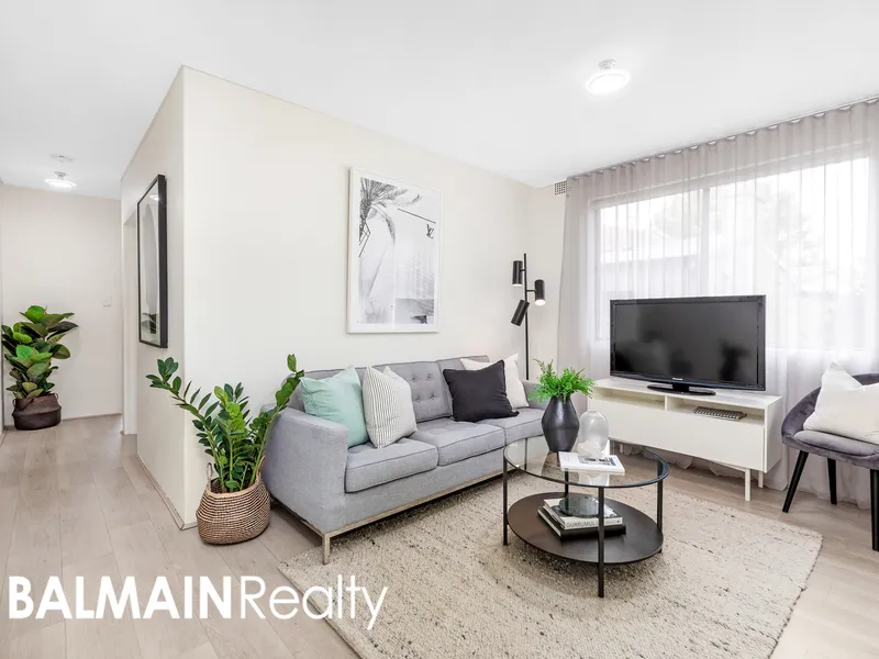 A Fresh, Light & Bright Renovated Apartment with Car Space in the Heart of Balmain with Low Strata Levies