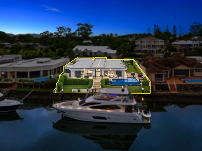 Drop Anchor at one of Sanctuary Cove's Finest Waterfront Homes