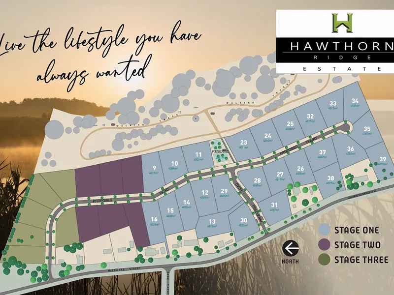 4000m2 Sites  (One Acre)