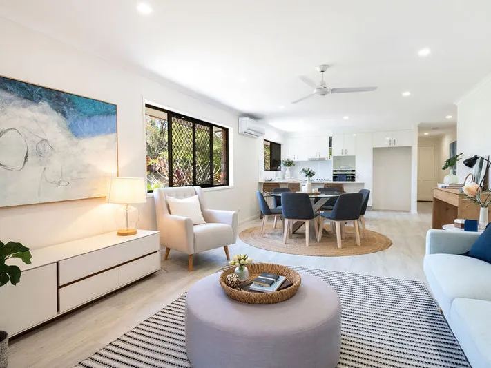 Peaceful living with vibrant garden views