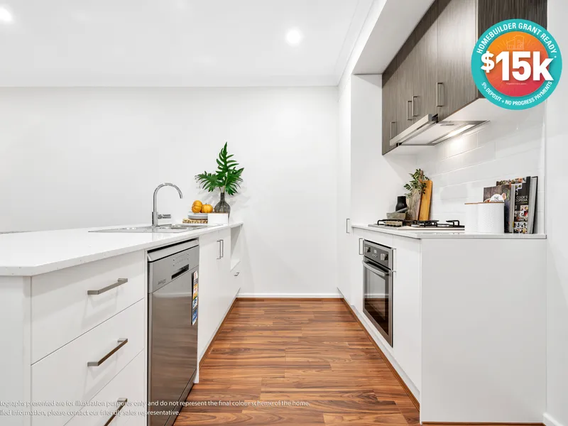 Act now to get your $15K Homebuilder Grant on this on this architecturally designed 3x2 townhouse in Peet's Acacia community. 