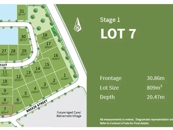 Lot 7 Nautica Breeze - 809m2 for $208,000 - Selling fast.