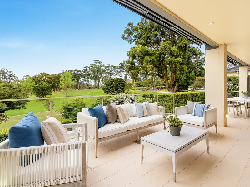 Luxury garden apartment with awe-inspiring golf course panorama views