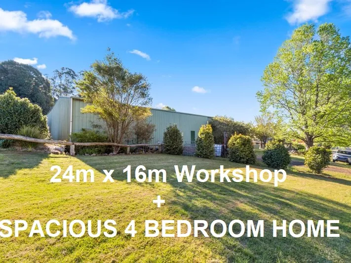 MASSIVE WORKSHOP + SPACIOUS HOME