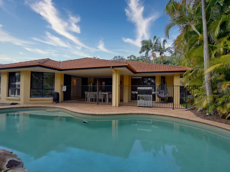 HERE'S YOUR HIDEAWAY HAVEN, WITH TROPICAL RESORT POOL SET IN A PRIVATE & PEACEFUL LOCATION ON SOUGHT AFTER ARUN DRIVE - IT'S SELLING NOW!!