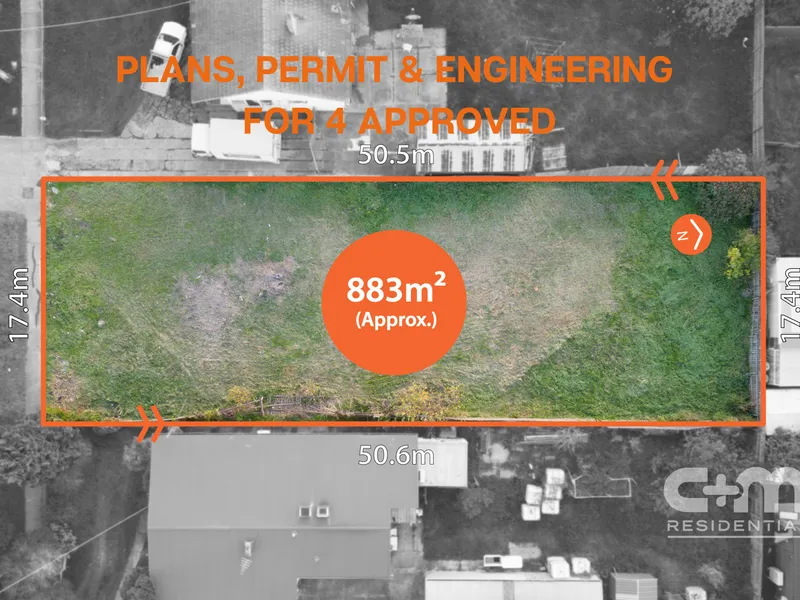 PLANS & Permits for 4 ~883m2