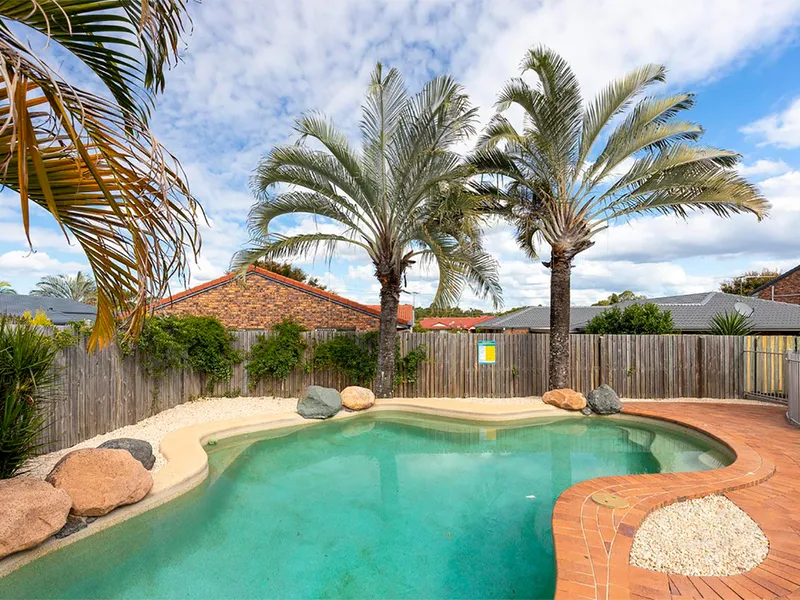 Stylish Oasis of Family Comfort and Entertainment with Poolside Charm