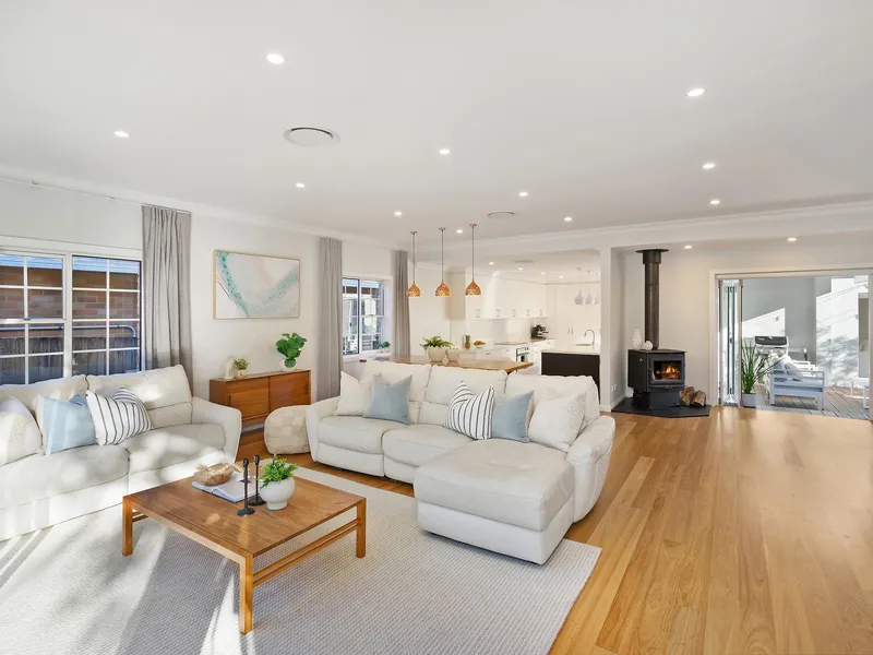 Exceptional single level family residence of light, quality and quiet grace