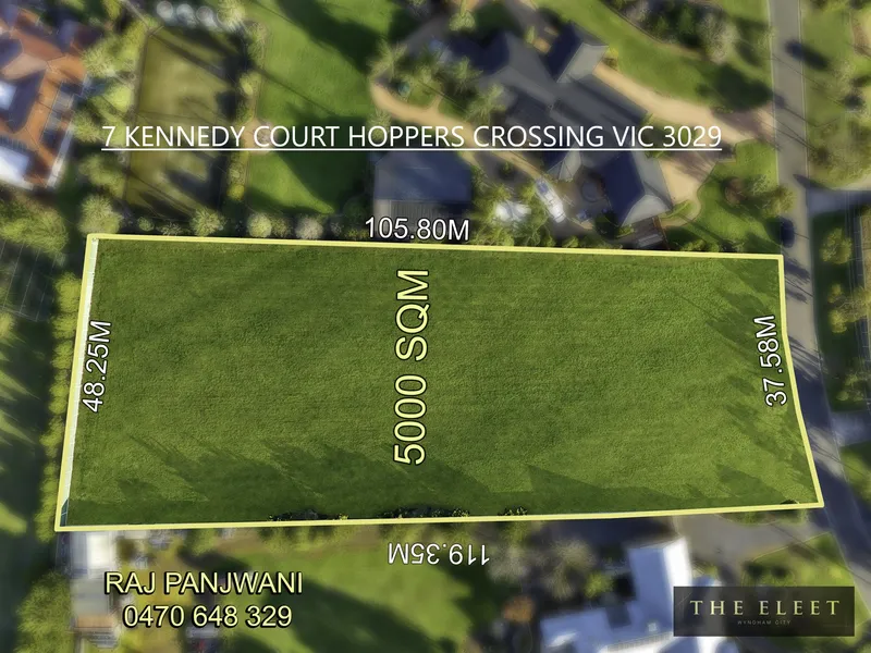 5000 sqm (1.25 acre) Rare Allotment in the most prestigious Wyndham location calling for a Dream home to be built on!!