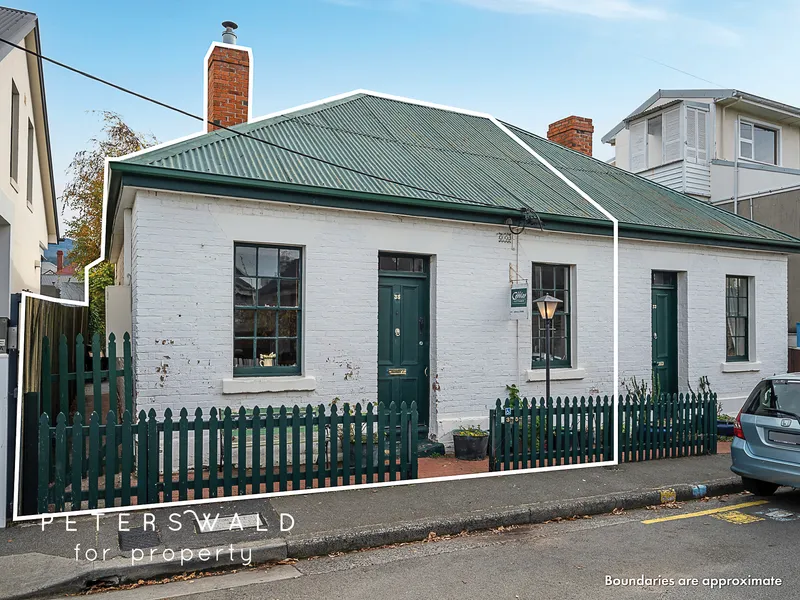 Historic cottage nestled within exclusive Battery Point