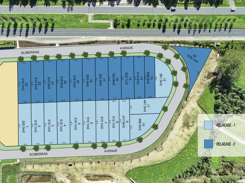 24 Lot Land Release! Land available from 408m2 to 678m2!