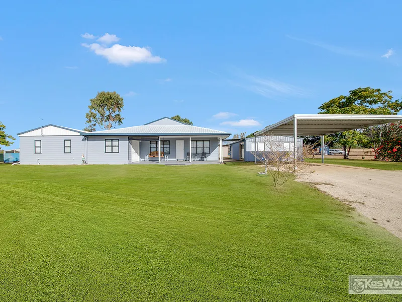 ENJOY THE BENEFITS OF APROX 19 NEAR LEVEL WELL GRASSED ACRES AND AN EXTRA LARGE MODERN HOME ONLY A SHORT DISTANCE FROM ROCKHAMPTON.