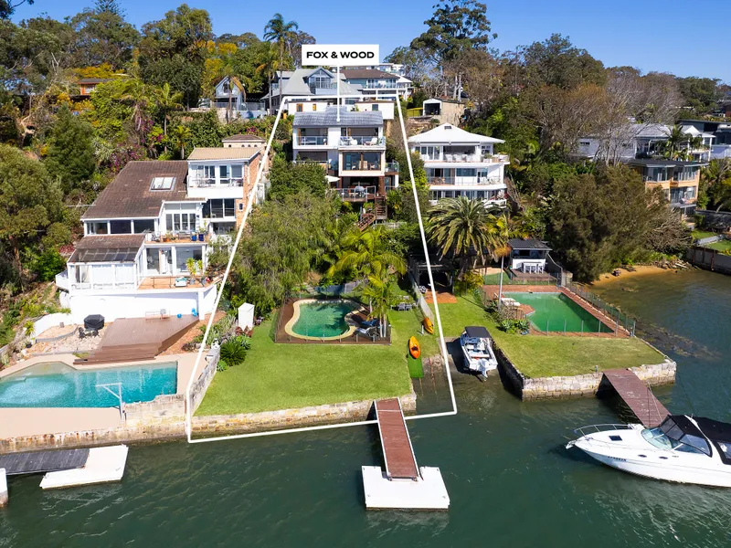 Secluded deep waterfront oasis with panoramic views.