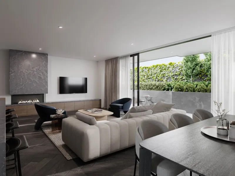 CLEAN-LINED AND SOPHISTICATED WITH A TOUCH OF GLAM - 2 bed plus study