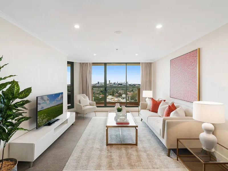 Luxurious apartment impresses with stunning 180 degree city skyline views
