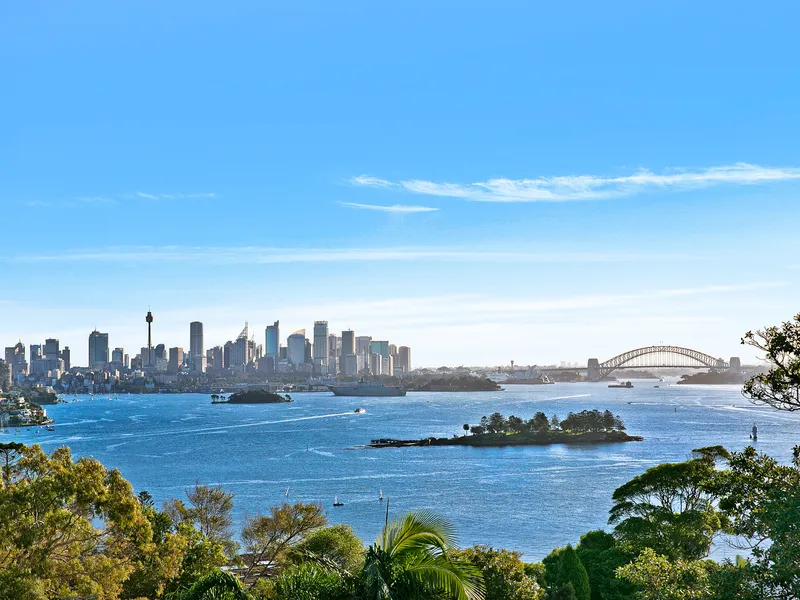 Spanish Mission Manor with iconic Sydney Harbour views