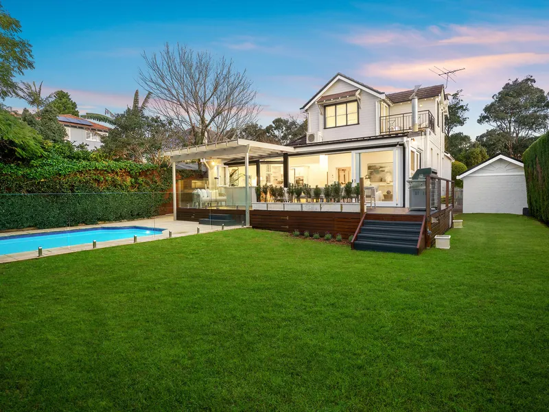 Enjoy due-north open plan living and entertaining, with level lawn and pool