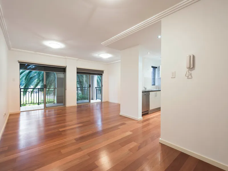 Two bedroom apartment with leafy outlook