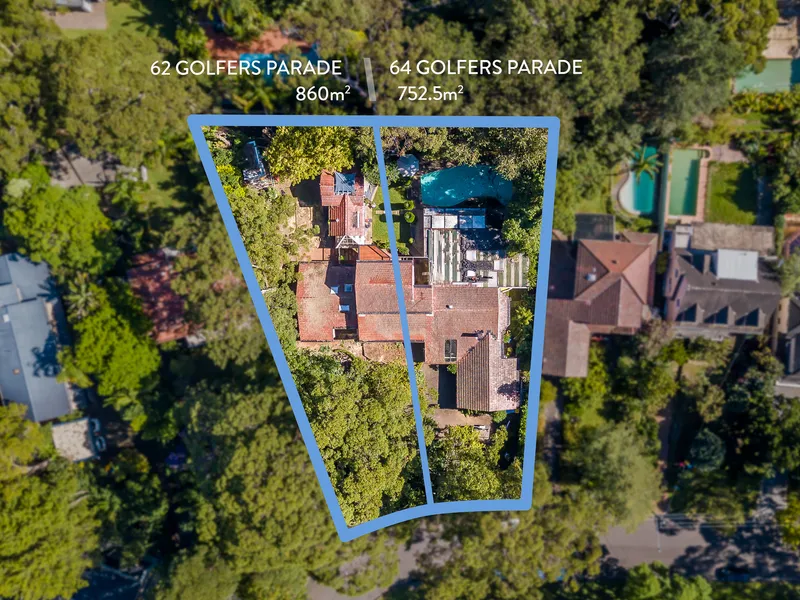 Blue ribbon location with double development potential 