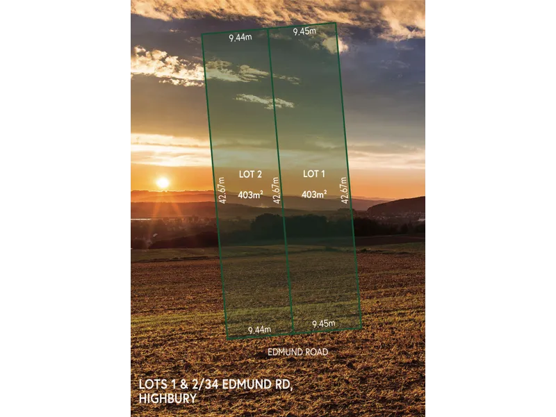 2 x Torrens Titled lots @ 403sqm each