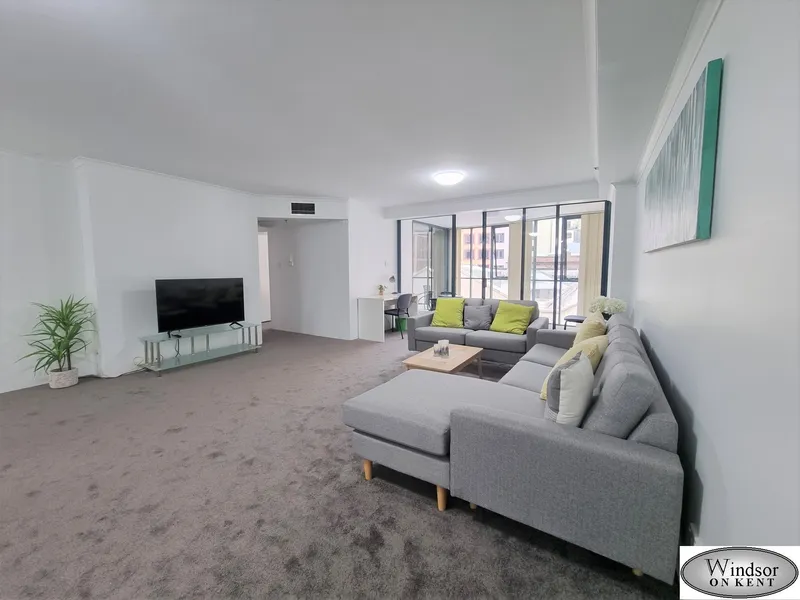 Newly Renovated Large Fully Furnished 2 Bedroom Apartment with City View + Garage in Centre of Sydney CBD