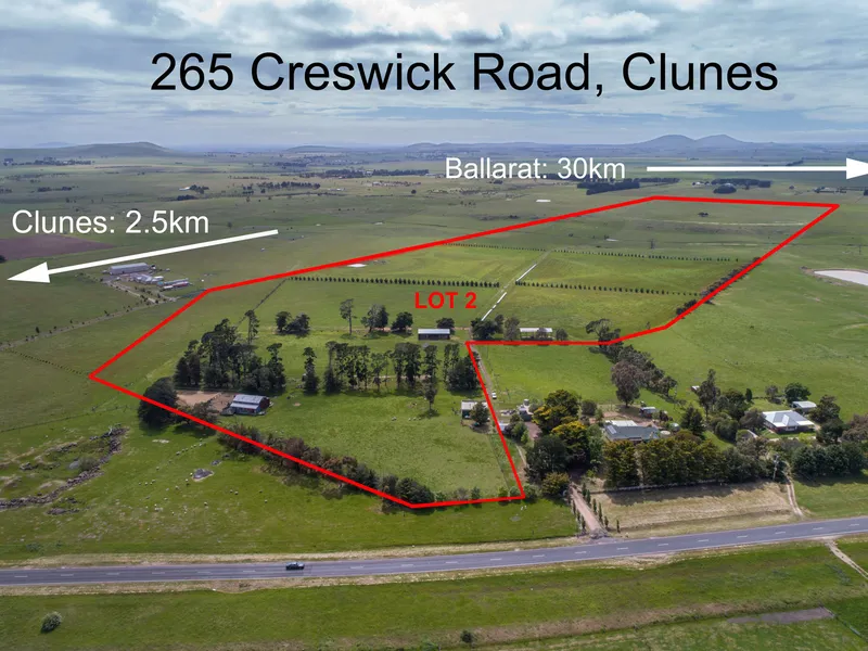 BONUS Pristine Quality Bore Water!! Over 100 acres currently operating as a successful stud farm just 30 minutes to Ballarat!