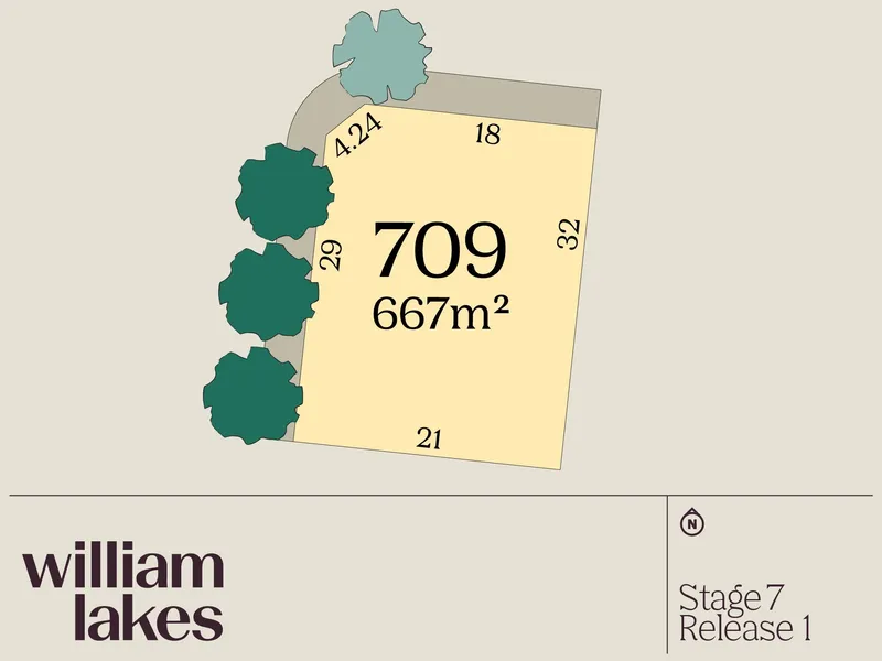 Land available in the heart of William Lakes, located nearby the Lakes and Residents Club.