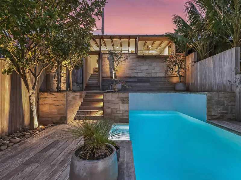 Relaxed coastal terrace