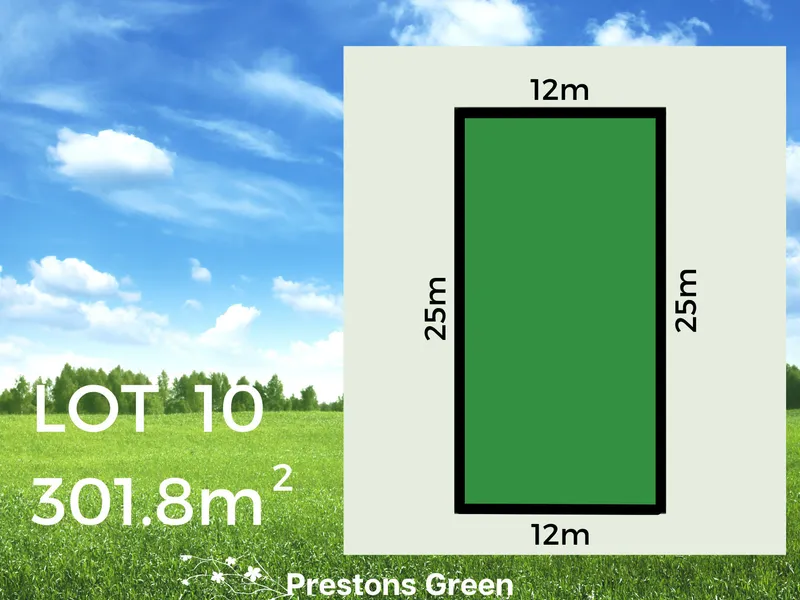 Prestons Green, The best opportunity to buy vacant land