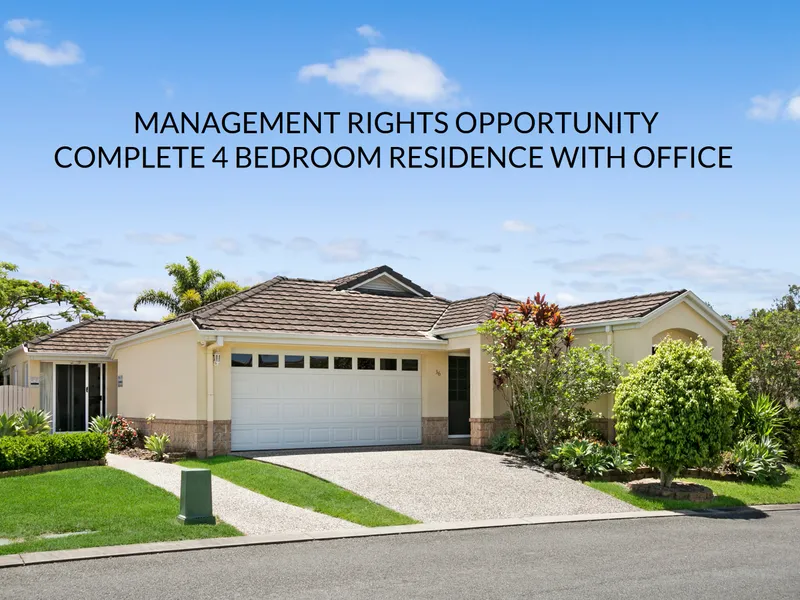 MANAGEMENT RIGHTS COMPLETE WITH 4 BEDROOM RESIDENCE WITH OFFICE