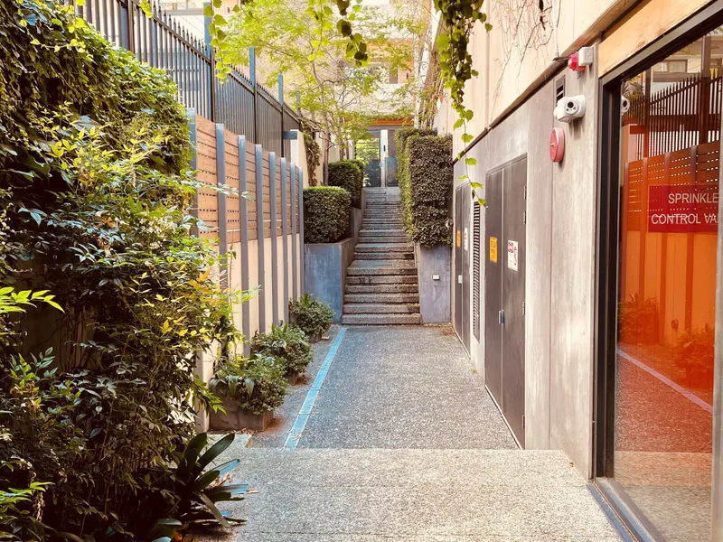 Elevated Apartment - Balcony with a view of Inkerman Street - Polished concrete flooring throughout