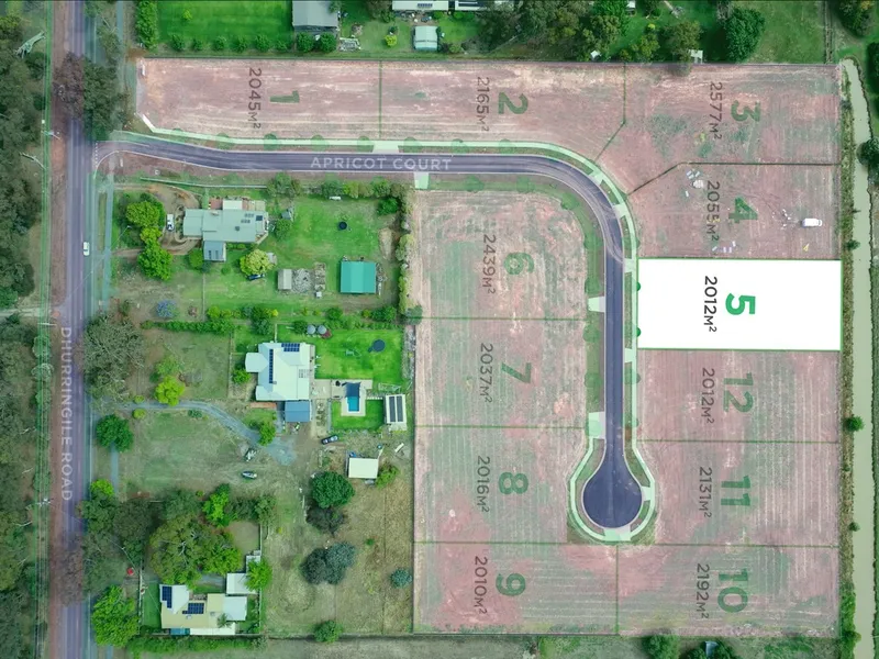 APRICOT COURT - TITLED Half Acre lots ready to build.