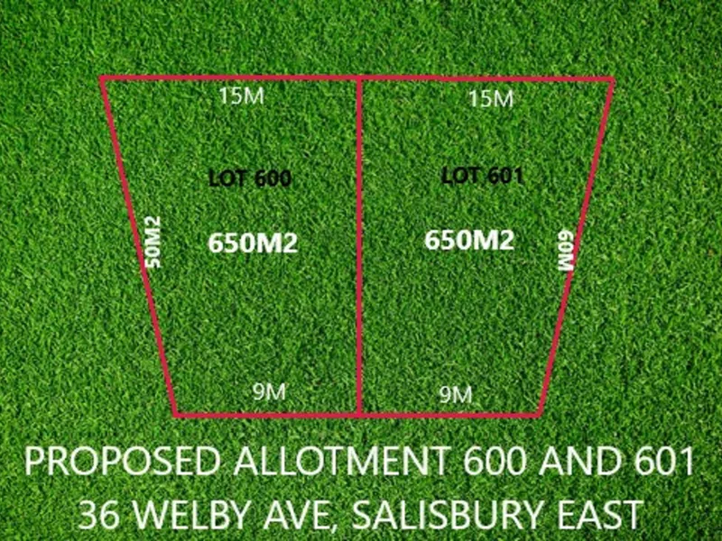2 Large Allotments Perfectly Positioned Across From A Reserve!
