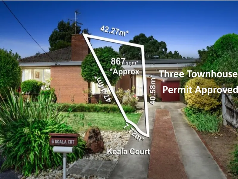 DD08 Zone 867m2 Approx with Three Townhouses Permit Approved