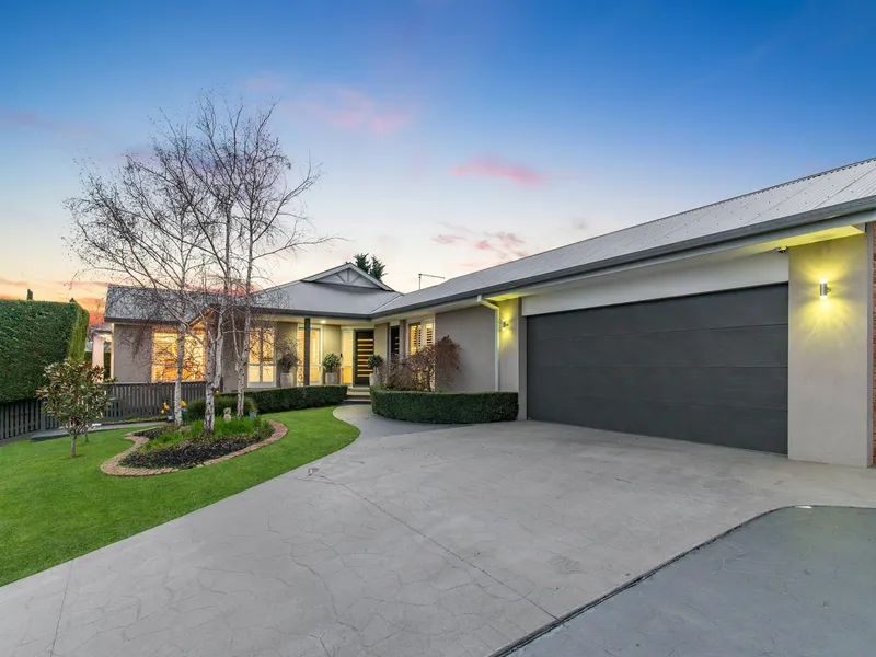 Glamorous modern living with large home office