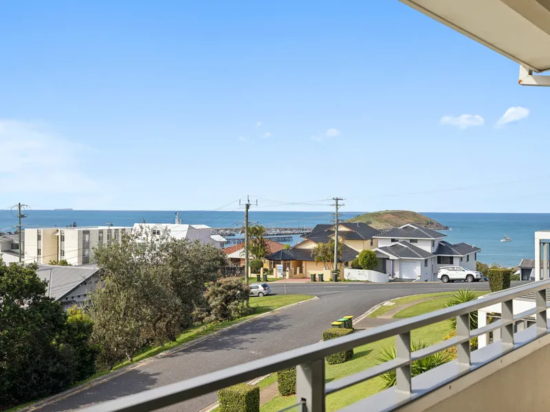 Spectacular coastal views over the Coffs Coast...