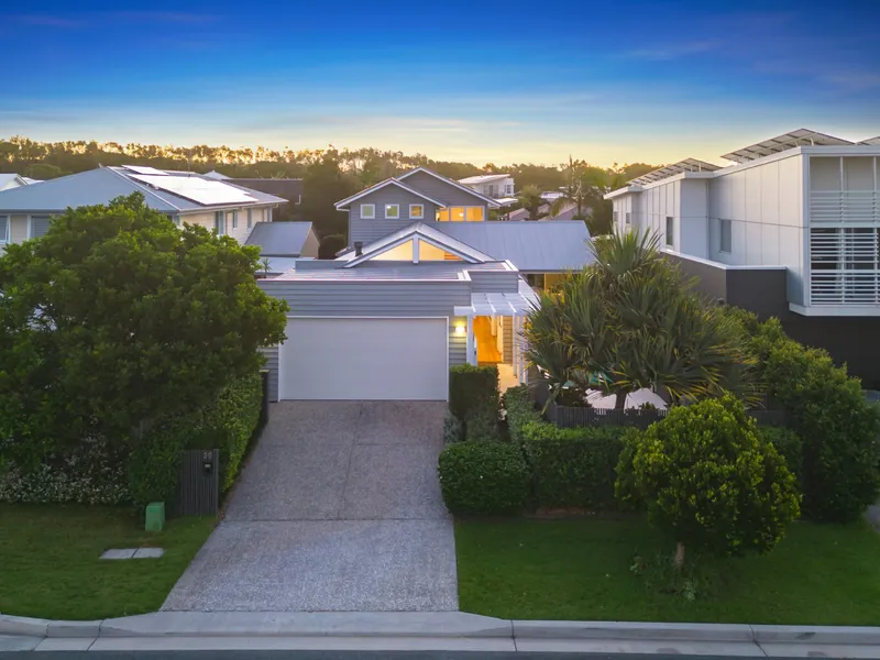 Coastal Hamptons Elegance with Tranquil Tropical Outlook in the Heart of Prized Casuarina Enclave