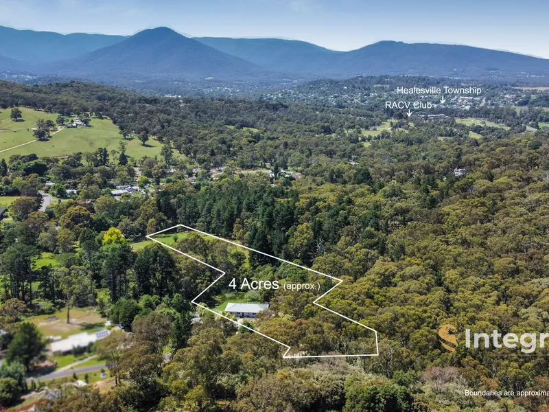 4 ACRES ONLY 5 MINS TO HEALESVILLE TOWN.