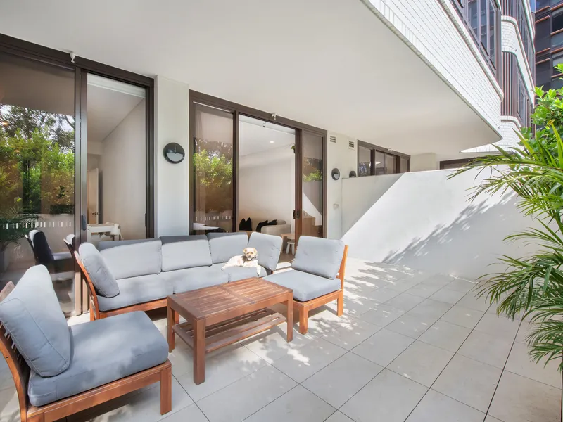 Courtyard-style apartment offers a modern retreat