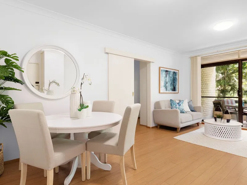 Well positioned private oasis in a boutique block 