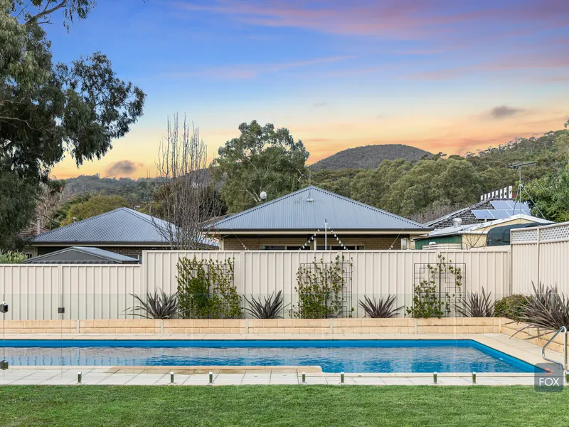 Entertainers' residence with enormous in-ground pool on Morialta's doorstep