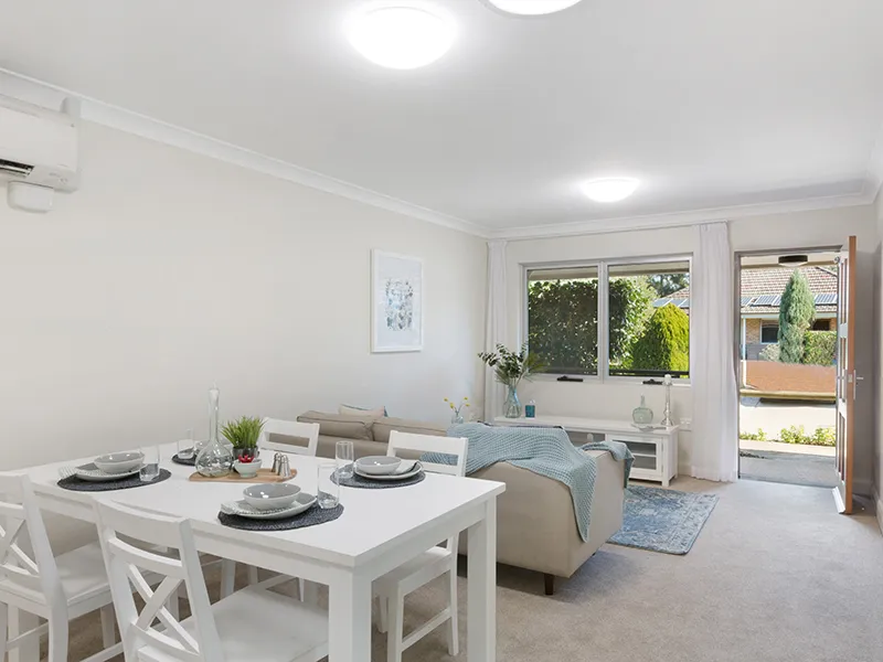 Spacious villas and apartments in leafy setting now selling.