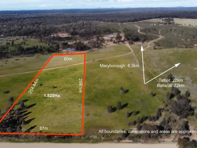 Boutique Subdivision! Serviced Allotment Approx 4.5 Acres! Planning Permit Tick Crossover Tick Power Tick Water Tick (Bank Friendly)
