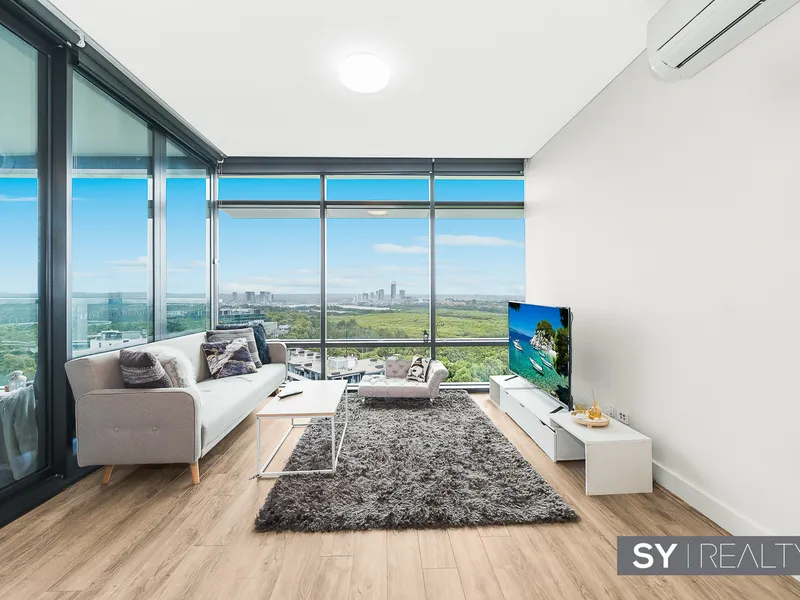 Opal Tower North Facing Timber floor 2 Bedroom Plus study with City,Park,Water View all in one