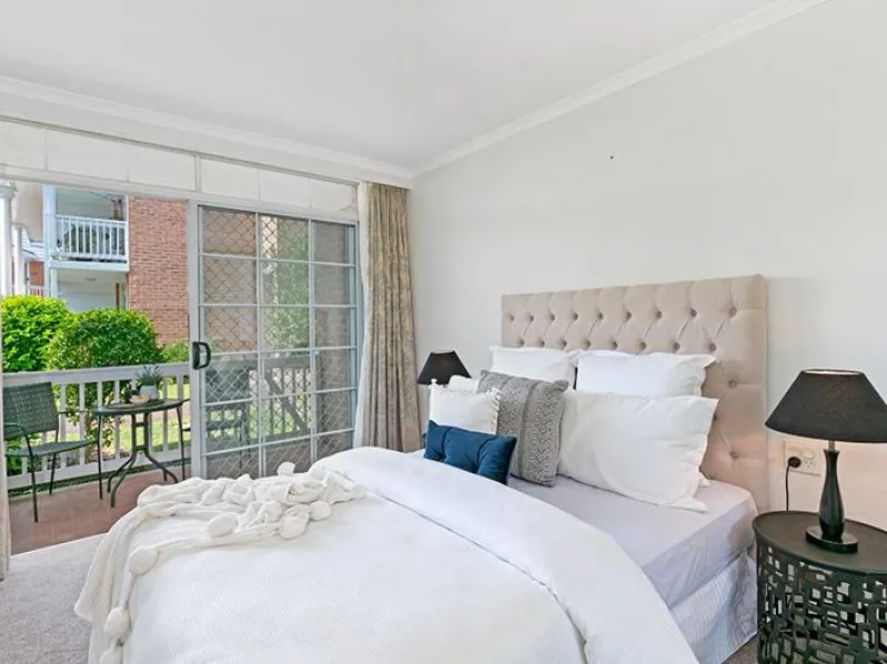 Sun all morning with garden setting.