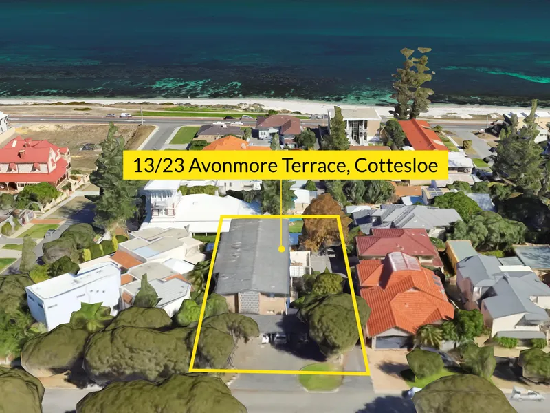 Stunning ground floor 3x1 apartment just footsteps to Cottesloe beach