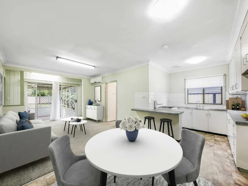 Air-Conditioned Two Bedroom Granny Flat with Gas Cook-Top & Off-Street Parking!!!